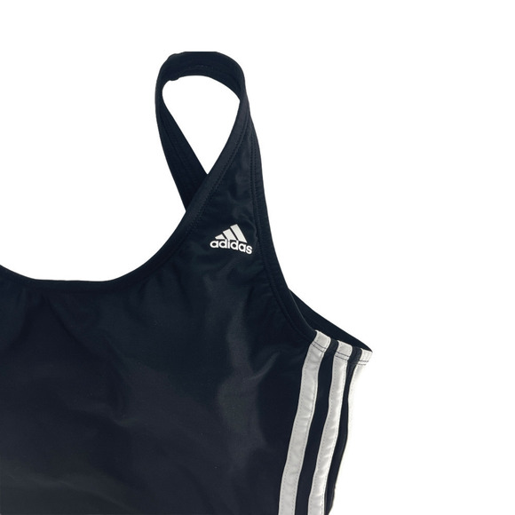 Adidas Black 3 Stripe One Piece Swimsuit - Picture 2 of 6